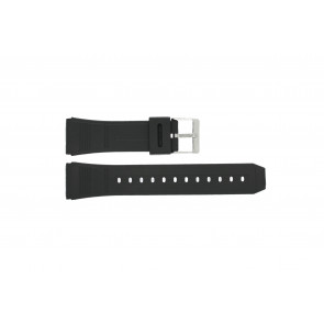 Horlogeband Universeel XH14 Kunststof/Plastic Zwart 22mm